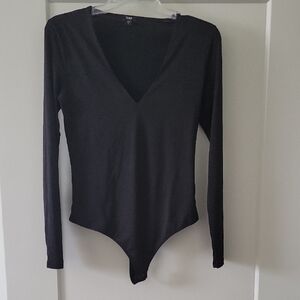 Express Black V-Neck Bodysuit
